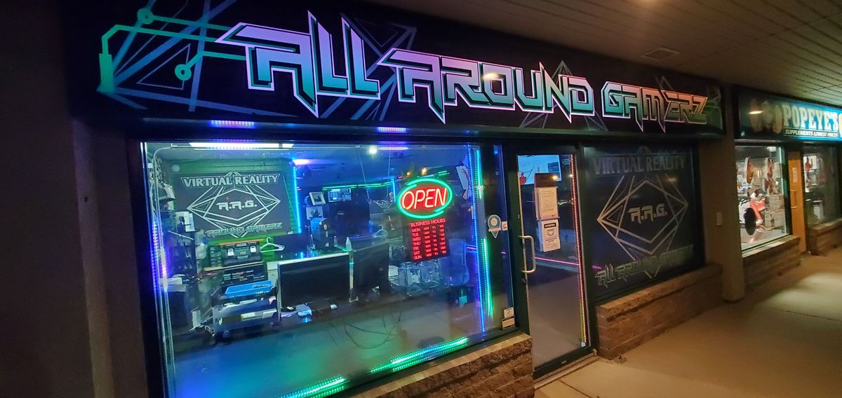 All Around GamerZ VR arcade exterior in Aberdeen Court, Kamloops
